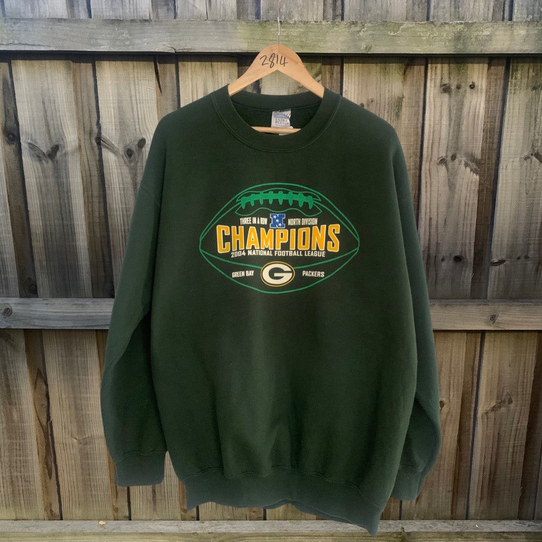 Green Bay Packers Champions 2004 Vintage T-Shirt Adult (L)